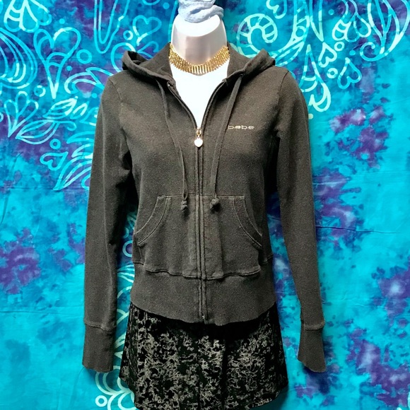 EUC 🌸 BEBE Full-Zip Lightweight 💎Hoodie Jacket - Picture 3 of 15